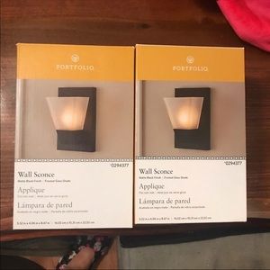 2 wall scone lights